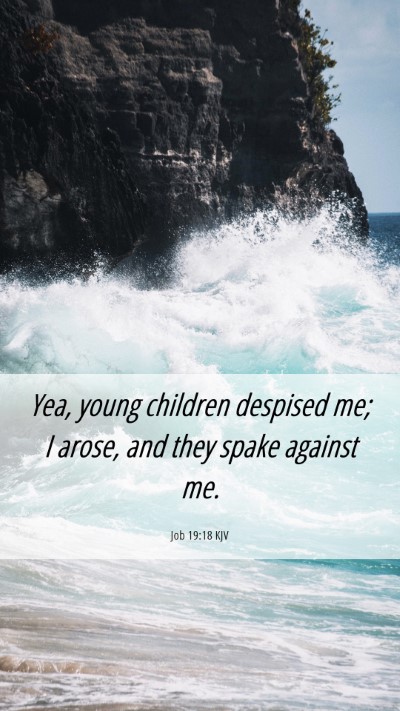 Picture 06 - Job 19:18 KJV Mobile Phone Wallpaper - Yea, young children despised me; I arose, and - Mobile Bible Verse Wallpaper