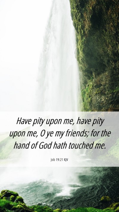 Picture 06 - Job 19:21 KJV Mobile Phone Wallpaper - Have pity upon me, have pity upon me, O ye my - Mobile Bible Verse Wallpaper