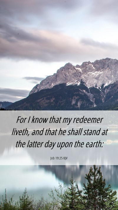 Picture 06 - Job 19:25 KJV Mobile Phone Wallpaper - For I know that my redeemer liveth, and that he - Mobile Bible Verse Wallpaper