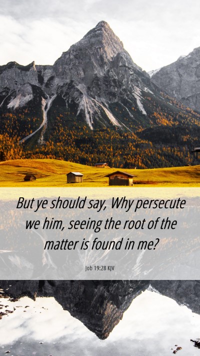 Picture 06 - Job 19:28 KJV Mobile Phone Wallpaper - But ye should say, Why persecute we him, seeing - Mobile Bible Verse Wallpaper