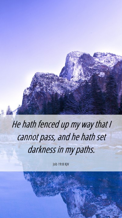 Picture 06 - Job 19:8 KJV Mobile Phone Wallpaper - He hath fenced up my way that I cannot pass, and - Mobile Bible Verse Wallpaper