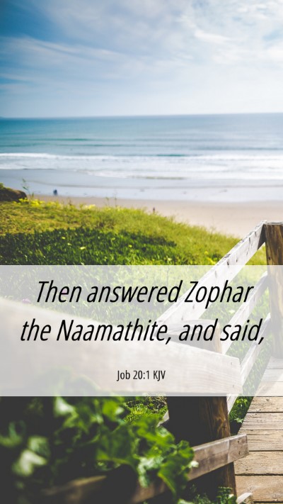 Picture 06 - Job 20:1 KJV Mobile Phone Wallpaper - Then answered Zophar the Naamathite, and - Mobile Bible Verse Wallpaper