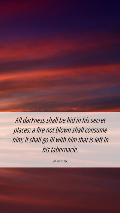 Picture 06 - Job 20:26 KJV Mobile Phone Wallpaper - All darkness shall be hid in his secret places: a - Mobile Bible Verse Wallpaper