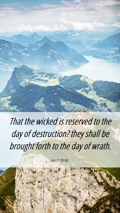 Picture 06 - Job 21:30 KJV Mobile Phone Wallpaper - That the wicked is reserved to the day of - Mobile Bible Verse Wallpaper