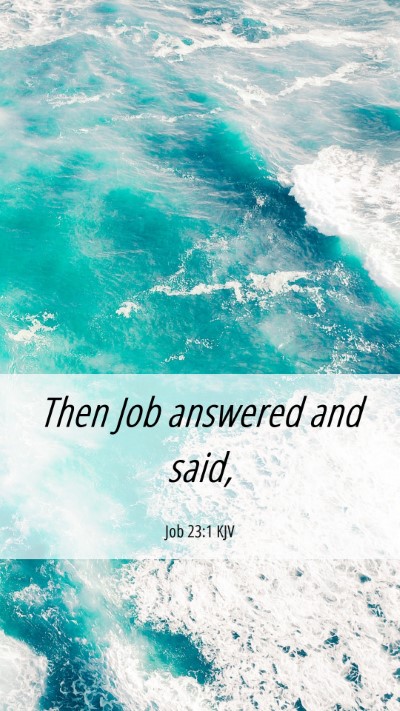 Picture 06 - Job 23:1 KJV Mobile Phone Wallpaper - Then Job answered and - Mobile Bible Verse Wallpaper