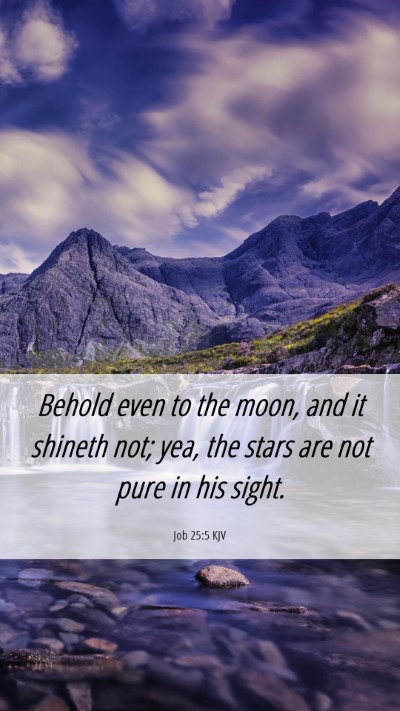 Picture 06 - Job 25:5 KJV Mobile Phone Wallpaper - Behold even to the moon, and it shineth not; yea, - Mobile Bible Verse Wallpaper