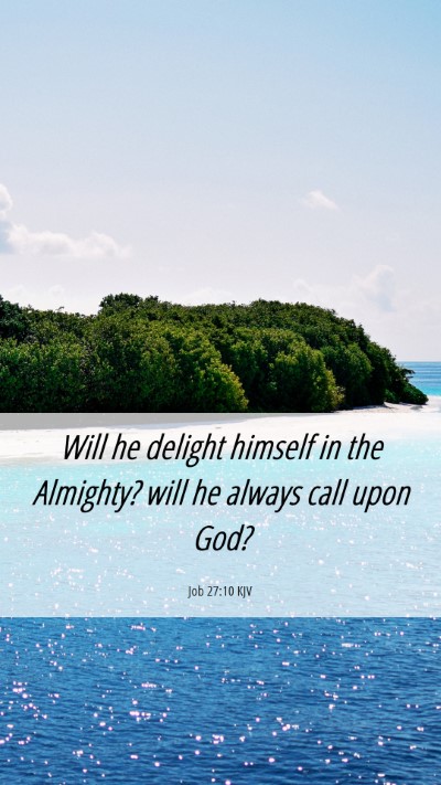 Picture 06 - Job 27:10 KJV Mobile Phone Wallpaper - Will he delight himself in the Almighty? will he - Mobile Bible Verse Wallpaper