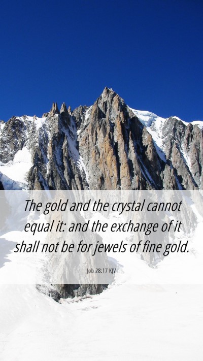 Picture 06 - Job 28:17 KJV Mobile Phone Wallpaper - The gold and the crystal cannot equal it: and the - Mobile Bible Verse Wallpaper