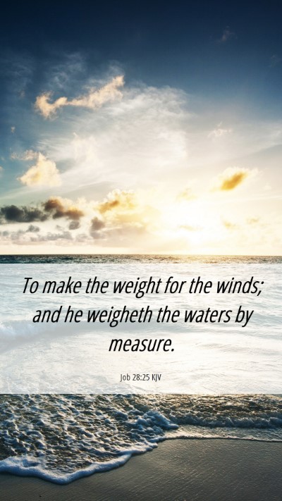 Picture 06 - Job 28:25 KJV Mobile Phone Wallpaper - To make the weight for the winds; and he weigheth - Mobile Bible Verse Wallpaper