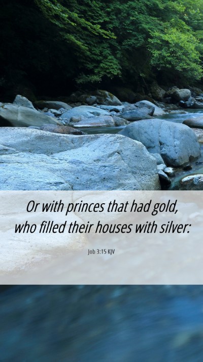 Picture 06 - Job 3:15 KJV Mobile Phone Wallpaper - Or with princes that had gold, who filled their - Mobile Bible Verse Wallpaper