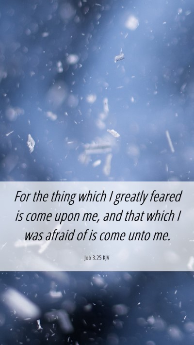 Picture 06 - Job 3:25 KJV Mobile Phone Wallpaper - For the thing which I greatly feared is come upon - Mobile Bible Verse Wallpaper