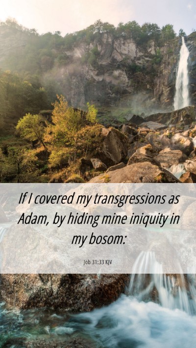 Picture 06 - Job 31:33 KJV Mobile Phone Wallpaper - If I covered my transgressions as Adam, by hiding - Mobile Bible Verse Wallpaper