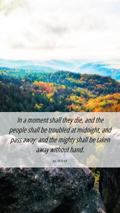 Picture 06 - Job 34:20 KJV Mobile Phone Wallpaper - In a moment shall they die, and the people shall - Mobile Bible Verse Wallpaper