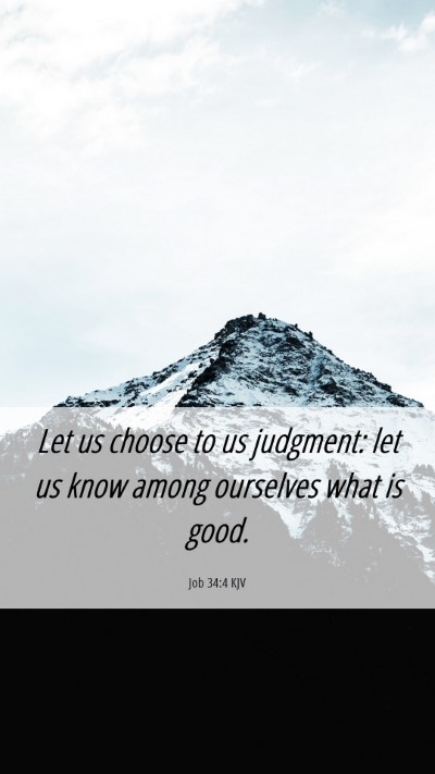 Picture 06 - Job 34:4 KJV Mobile Phone Wallpaper - Let us choose to us judgment: let us know among - Mobile Bible Verse Wallpaper