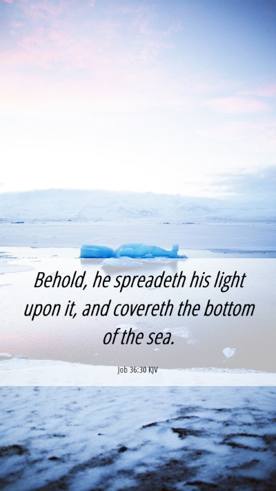 Picture 06 - Job 36:30 KJV Mobile Phone Wallpaper - Behold, he spreadeth his light upon it, and - Mobile Bible Verse Wallpaper