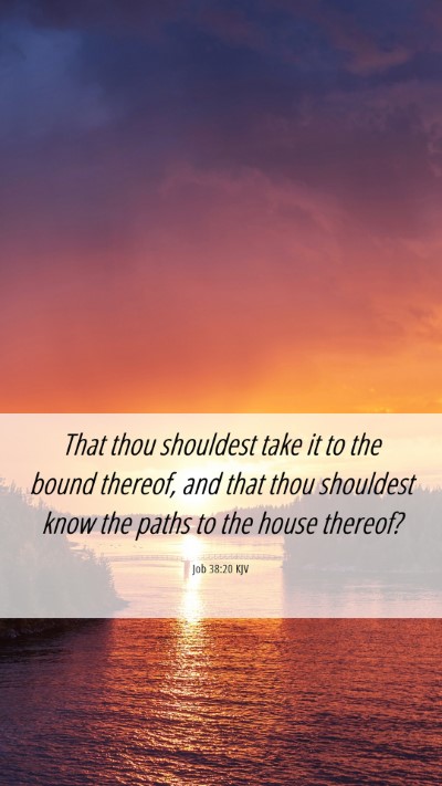 Picture 06 - Job 38:20 KJV Mobile Phone Wallpaper - That thou shouldest take it to the bound thereof, - Mobile Bible Verse Wallpaper
