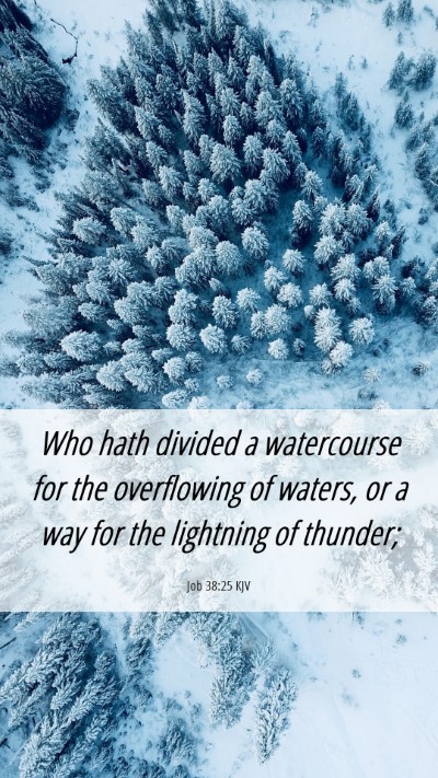 Picture 06 - Job 38:25 KJV Mobile Phone Wallpaper - Who hath divided a watercourse for the - Mobile Bible Verse Wallpaper