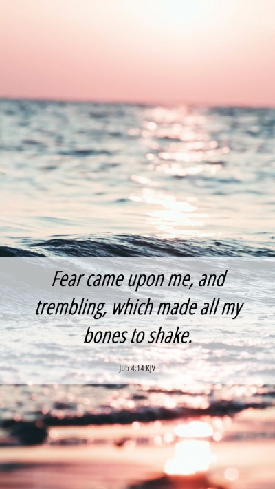 Picture 06 - Job 4:14 KJV Mobile Phone Wallpaper - Fear came upon me, and trembling, which made all - Mobile Bible Verse Wallpaper