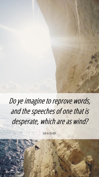 Picture 06 - Job 6:26 KJV Mobile Phone Wallpaper - Do ye imagine to reprove words, and the speeches - Mobile Bible Verse Wallpaper