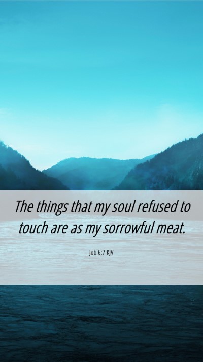 Picture 06 - Job 6:7 KJV Mobile Phone Wallpaper - The things that my soul refused to touch are as - Mobile Bible Verse Wallpaper