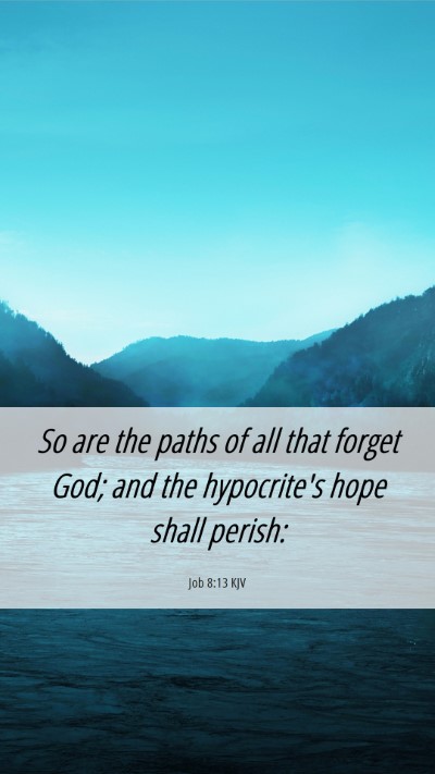 Picture 06 - Job 8:13 KJV Mobile Phone Wallpaper - So are the paths of all that forget God; and the - Mobile Bible Verse Wallpaper