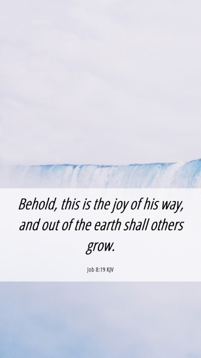 Picture 06 - Job 8:19 KJV Mobile Phone Wallpaper - Behold, this is the joy of his way, and out of - Mobile Bible Verse Wallpaper