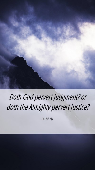 Picture 06 - Job 8:3 KJV Mobile Phone Wallpaper - Doth God pervert judgment? or doth the Almighty - Mobile Bible Verse Wallpaper