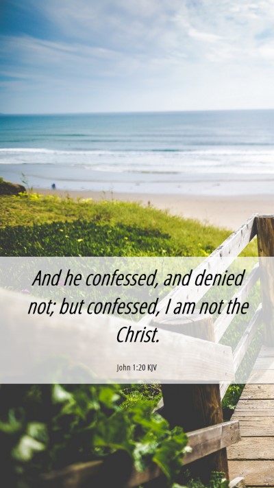 Picture 06 - John 1:20 KJV Mobile Phone Wallpaper - And he confessed, and denied not; but confessed, - Mobile Bible Verse Wallpaper