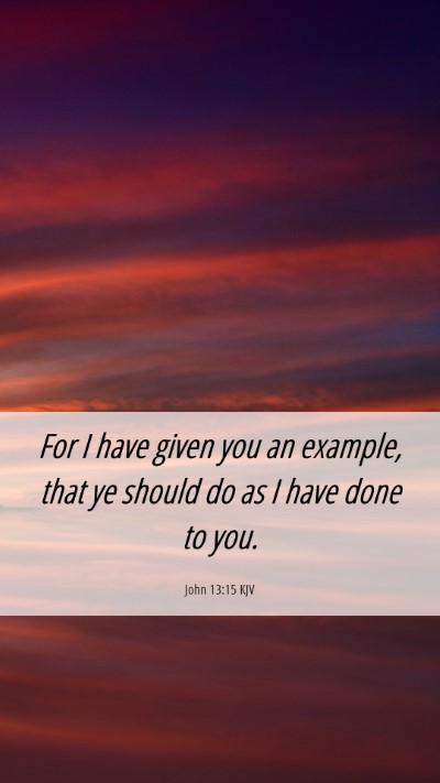 Picture 06 - John 13:15 KJV Mobile Phone Wallpaper - For I have given you an example, that ye should - Mobile Bible Verse Wallpaper
