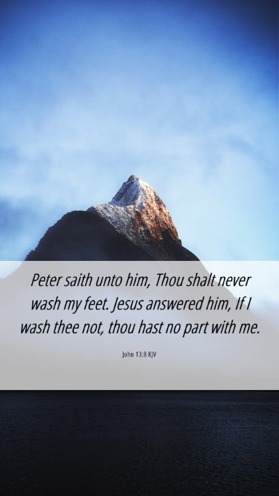 Picture 06 - John 13:8 KJV Mobile Phone Wallpaper - Peter saith unto him, Thou shalt never wash my - Mobile Bible Verse Wallpaper