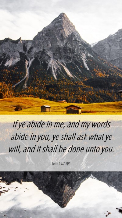 Picture 06 - John 15:7 KJV Mobile Phone Wallpaper - If ye abide in me, and my words abide in you, ye - Mobile Bible Verse Wallpaper