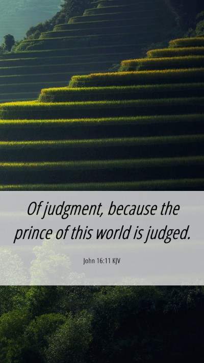 Picture 06 - John 16:11 KJV Mobile Phone Wallpaper - Of judgment, because the prince of this world is - Mobile Bible Verse Wallpaper