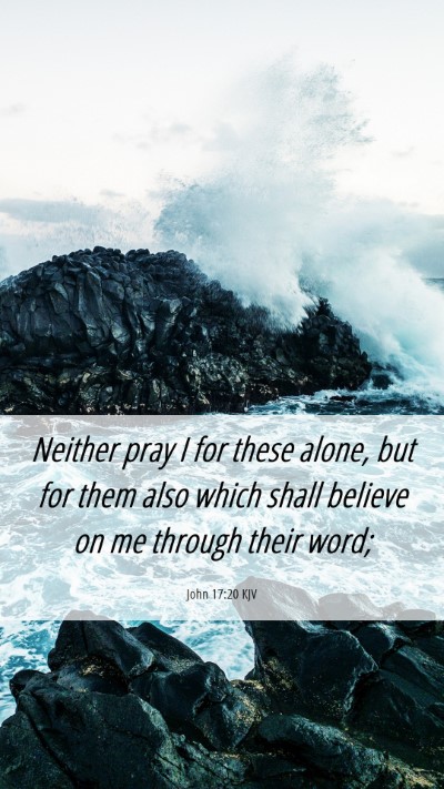 Picture 06 - John 17:20 KJV Mobile Phone Wallpaper - Neither pray I for these alone, but for them also - Mobile Bible Verse Wallpaper