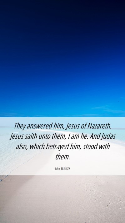 Picture 06 - John 18:5 KJV Mobile Phone Wallpaper - They answered him, Jesus of Nazareth. Jesus saith - Mobile Bible Verse Wallpaper