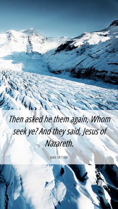 Picture 06 - John 18:7 KJV Mobile Phone Wallpaper - Then asked he them again, Whom seek ye? And they - Mobile Bible Verse Wallpaper