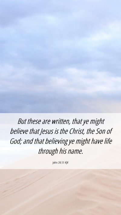 Picture 06 - John 20:31 KJV Mobile Phone Wallpaper - But these are written, that ye might believe that - Mobile Bible Verse Wallpaper
