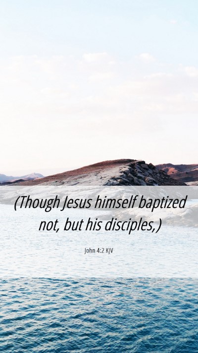 Picture 06 - John 4:2 KJV Mobile Phone Wallpaper - (Though Jesus himself baptized not, but his - Mobile Bible Verse Wallpaper