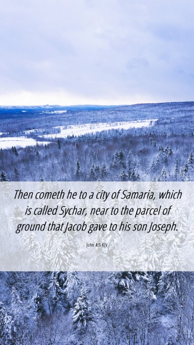 Picture 06 - John 4:5 KJV Mobile Phone Wallpaper - Then cometh he to a city of Samaria, which is - Mobile Bible Verse Wallpaper