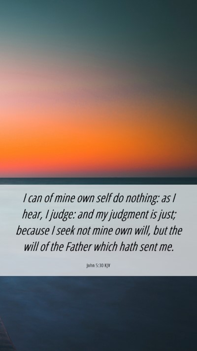 Picture 06 - John 5:30 KJV Mobile Phone Wallpaper - I can of mine own self do nothing: as I hear, I - Mobile Bible Verse Wallpaper