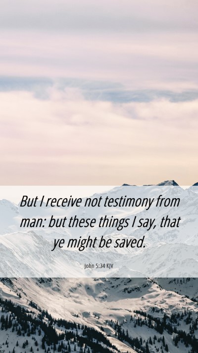 Picture 06 - John 5:34 KJV Mobile Phone Wallpaper - But I receive not testimony from man: but these - Mobile Bible Verse Wallpaper