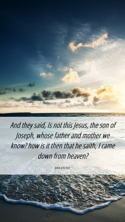 Picture 06 - John 6:42 KJV Mobile Phone Wallpaper - And they said, Is not this Jesus, the son of - Mobile Bible Verse Wallpaper