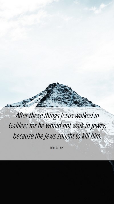 Picture 06 - John 7:1 KJV Mobile Phone Wallpaper - After these things Jesus walked in Galilee: for - Mobile Bible Verse Wallpaper