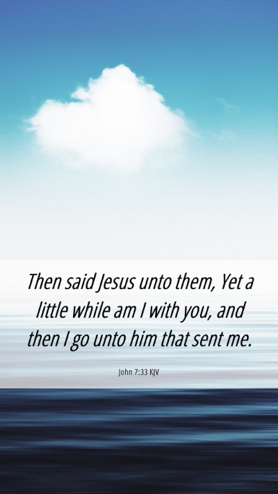 Picture 06 - John 7:33 KJV Mobile Phone Wallpaper - Then said Jesus unto them, Yet a little while am - Mobile Bible Verse Wallpaper