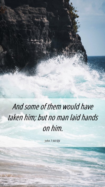 Picture 06 - John 7:44 KJV Mobile Phone Wallpaper - And some of them would have taken him; but no man - Mobile Bible Verse Wallpaper