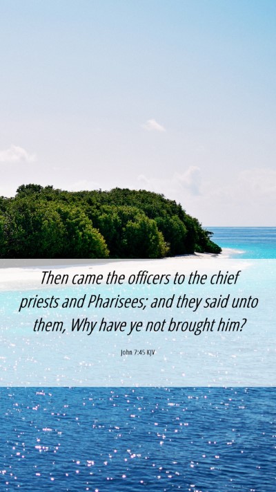 Picture 06 - John 7:45 KJV Mobile Phone Wallpaper - Then came the officers to the chief priests and - Mobile Bible Verse Wallpaper