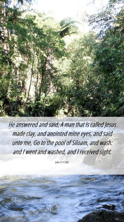 Picture 06 - John 9:11 KJV Mobile Phone Wallpaper - He answered and said, A man that is called Jesus - Mobile Bible Verse Wallpaper