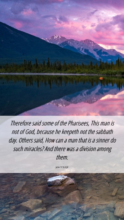 Picture 06 - John 9:16 KJV Mobile Phone Wallpaper - Therefore said some of the Pharisees, This man is - Mobile Bible Verse Wallpaper