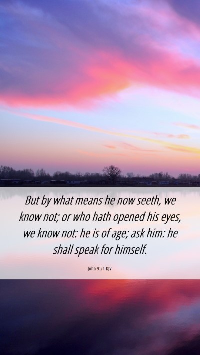 Picture 06 - John 9:21 KJV Mobile Phone Wallpaper - But by what means he now seeth, we know not; or - Mobile Bible Verse Wallpaper