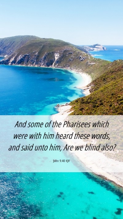 Picture 06 - John 9:40 KJV Mobile Phone Wallpaper - And some of the Pharisees which were with him - Mobile Bible Verse Wallpaper