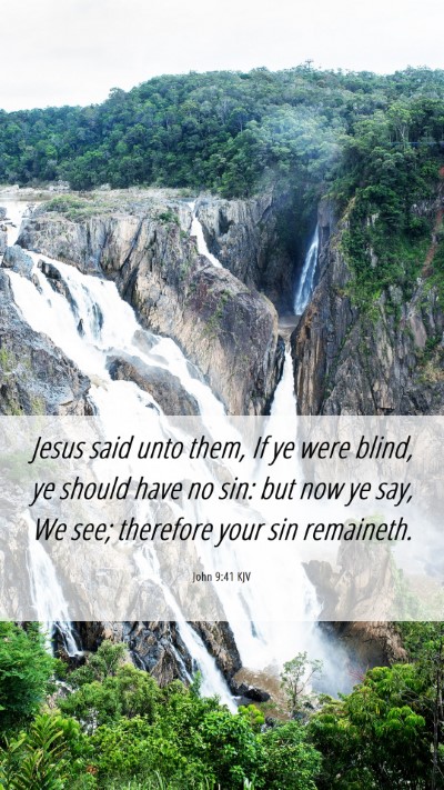 Picture 06 - John 9:41 KJV Mobile Phone Wallpaper - Jesus said unto them, If ye were blind, ye should - Mobile Bible Verse Wallpaper